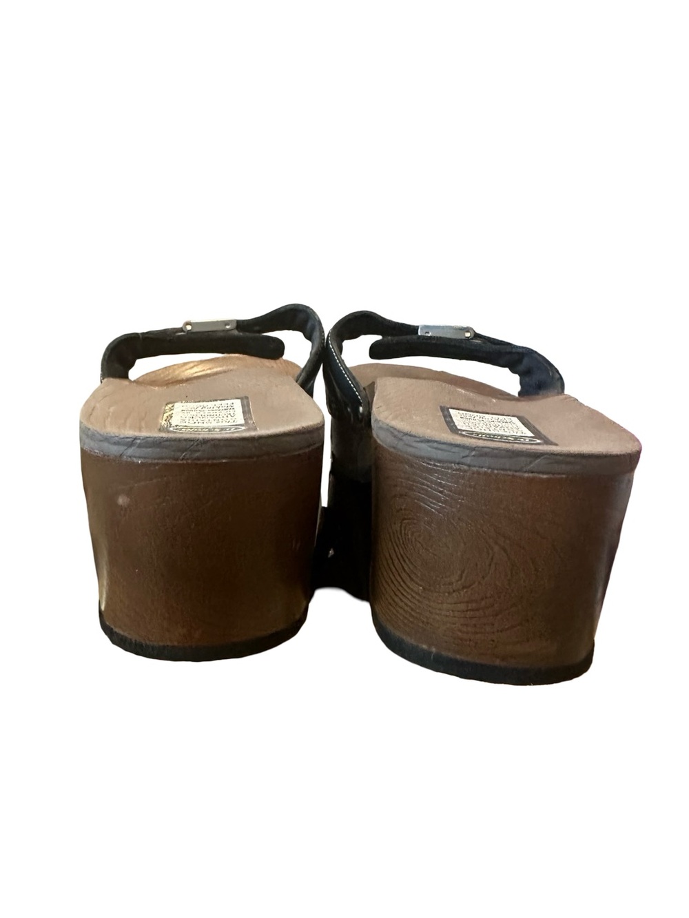 🧡 Dr. Scholl's Black and Brown Leather Backstrap Mule 🧡 - Picture 5 of 8
